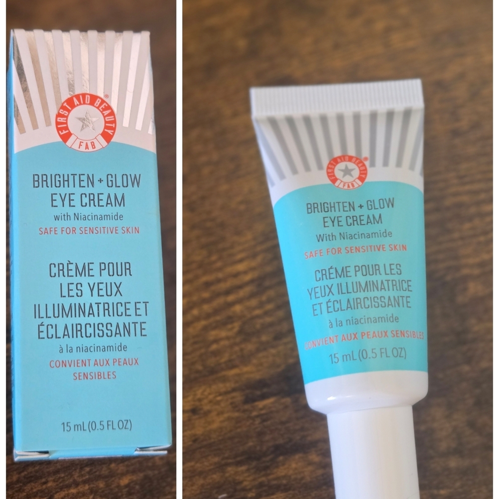 First Aid Beauty Brighten + Glow Eye Cream - Blue and White